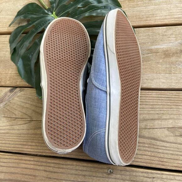 Vans Chambray Denim Low Top Sneakers M 8.5 / W 10 - Picture 4 of 6
